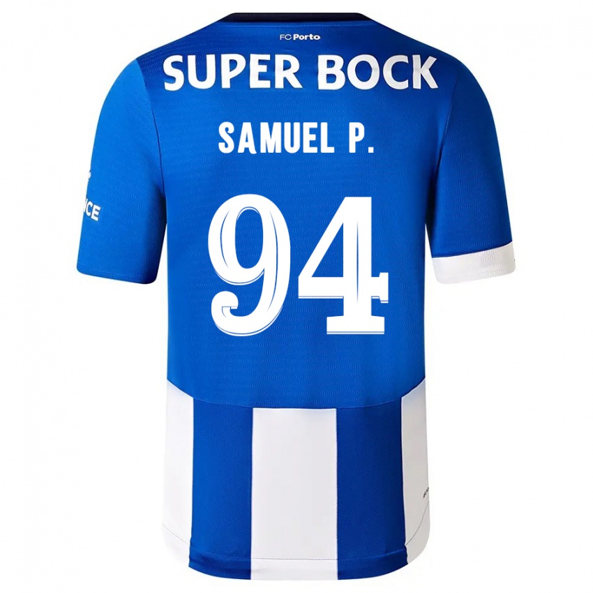 Niño Camiseta Samuel #94 Azul Blanco 1ª Equipación 2023/24 La Camisa Perú