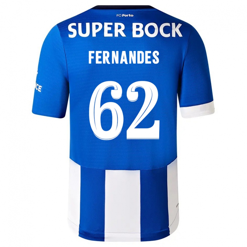 Niño Camiseta Rodrigo Fernandes #62 Azul Blanco 1ª Equipación 2023/24 La Camisa Perú