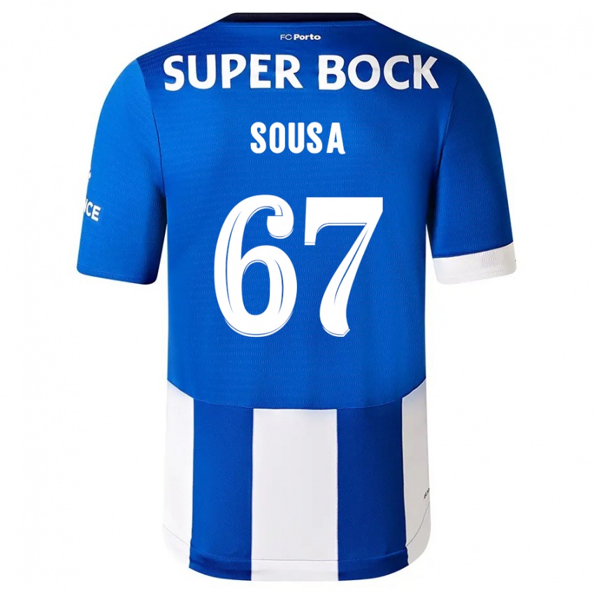 Niño Camiseta Vasco Sousa #67 Azul Blanco 1ª Equipación 2023/24 La Camisa Perú