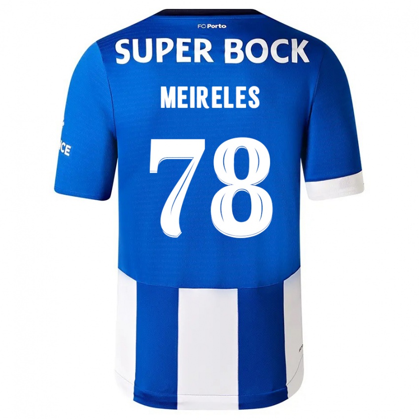 Niño Camiseta Jorge Meireles #78 Azul Blanco 1ª Equipación 2023/24 La Camisa Perú