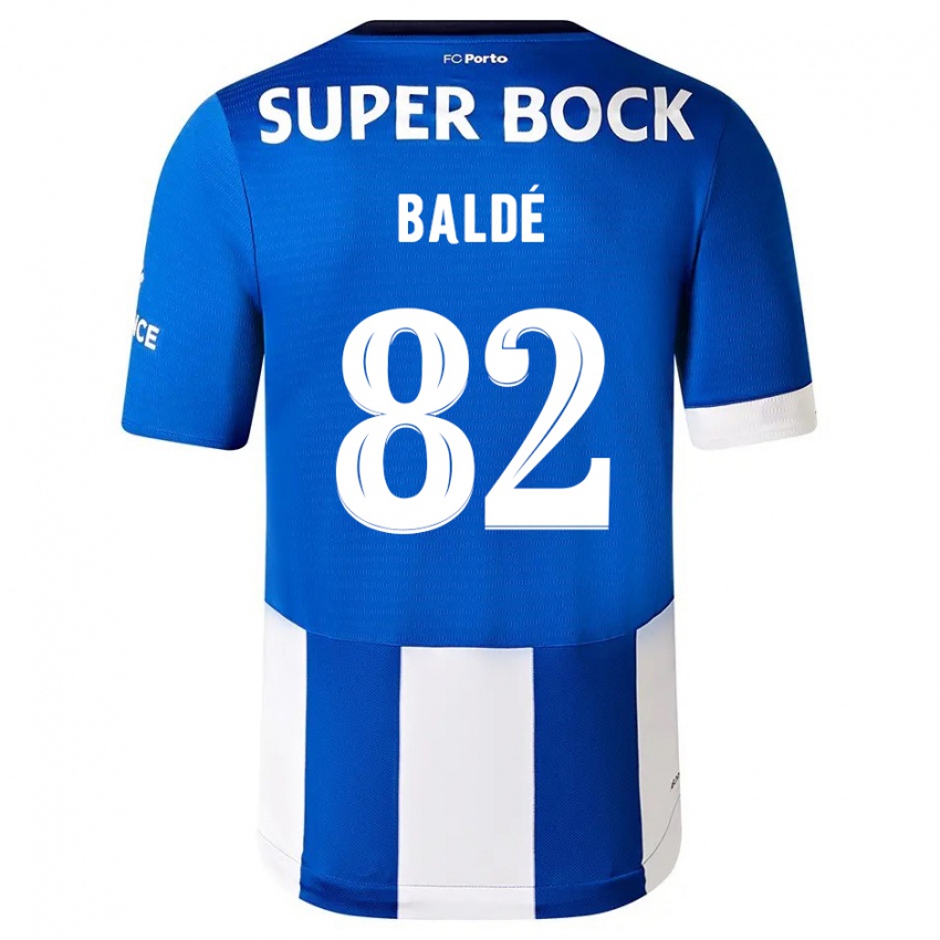 Niño Camiseta Alfa Baldé #82 Azul Blanco 1ª Equipación 2023/24 La Camisa Perú