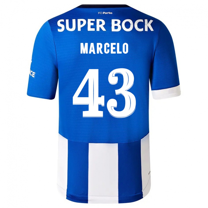 Niño Camiseta Joao Marcelo #43 Azul Blanco 1ª Equipación 2023/24 La Camisa Perú