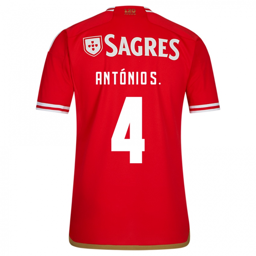 Niño Camiseta António Silva #4 Rojo 1ª Equipación 2023/24 La Camisa Perú