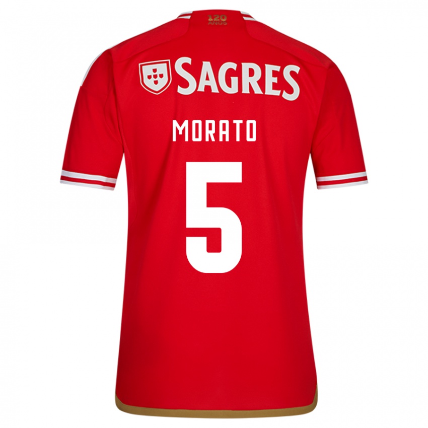 Niño Camiseta Morato #5 Rojo 1ª Equipación 2023/24 La Camisa Perú