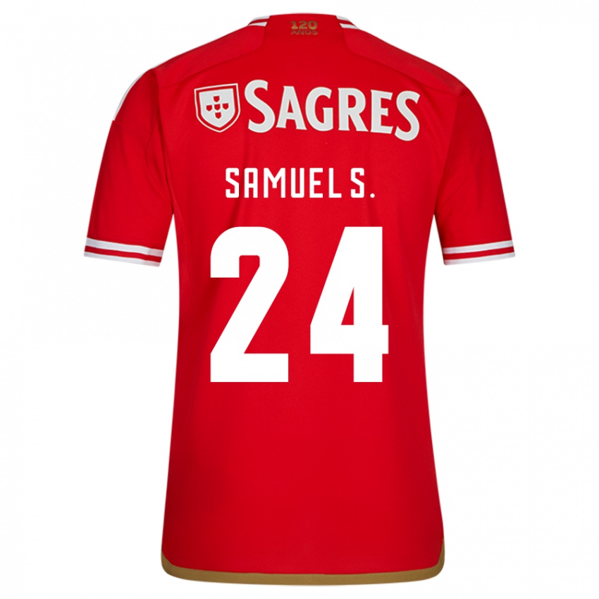 Niño Camiseta Samuel Soares #24 Rojo 1ª Equipación 2023/24 La Camisa Perú