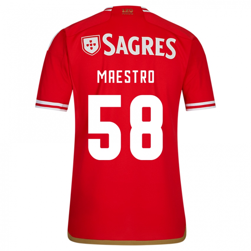 Niño Camiseta Maestro #58 Rojo 1ª Equipación 2023/24 La Camisa Perú