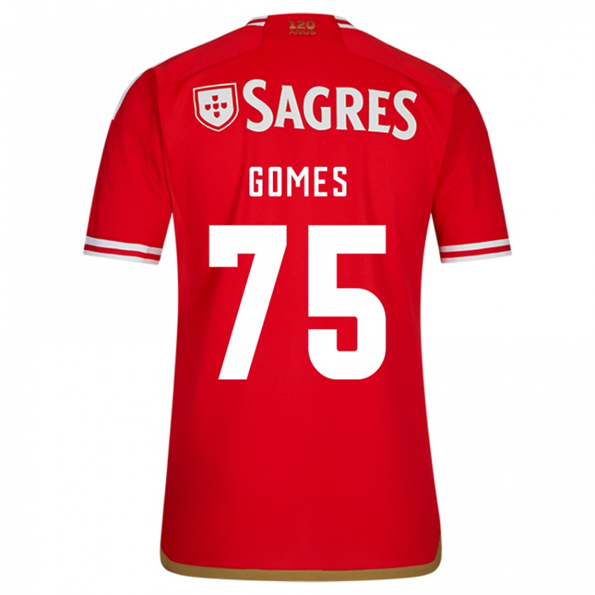 Niño Camiseta André Gomes #75 Rojo 1ª Equipación 2023/24 La Camisa Perú