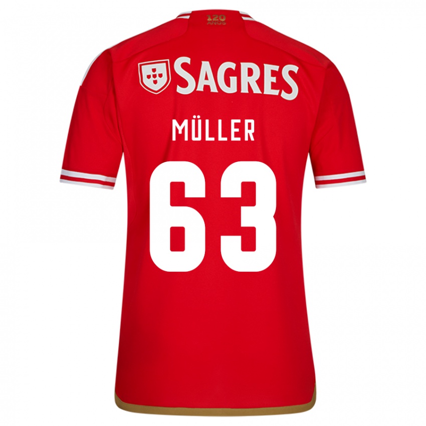 Niño Camiseta José Müller #63 Rojo 1ª Equipación 2023/24 La Camisa Perú