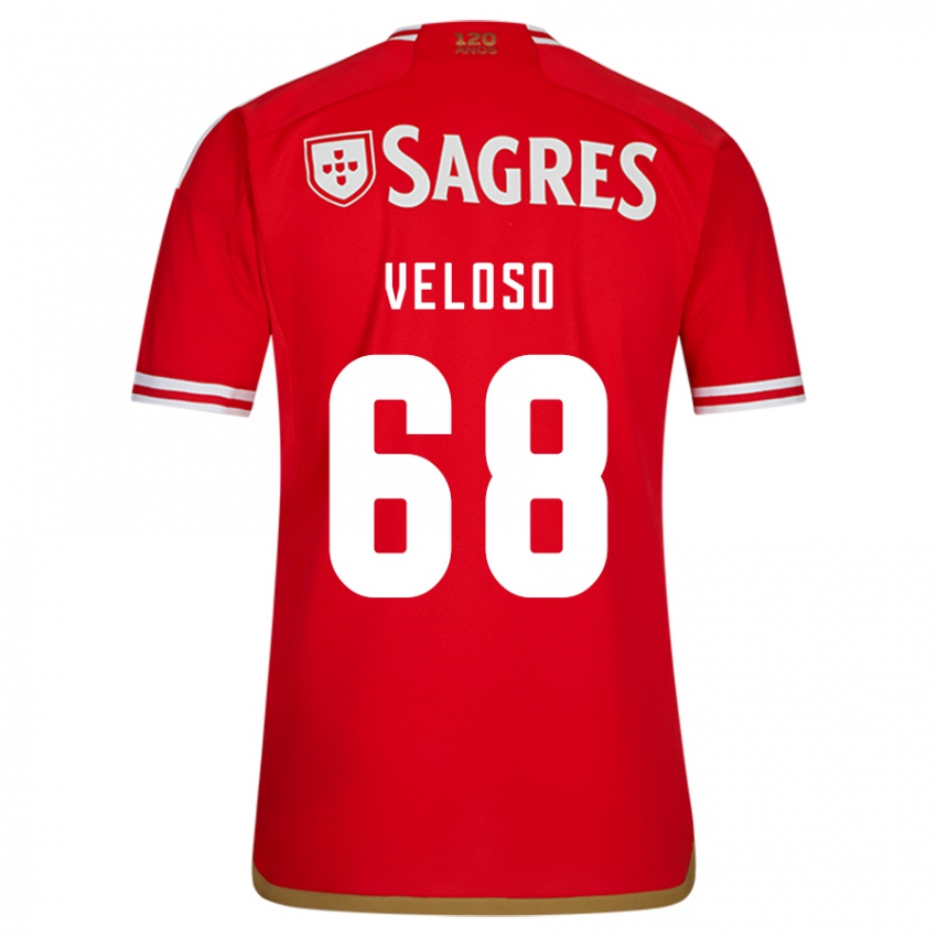 Niño Camiseta João Veloso #68 Rojo 1ª Equipación 2023/24 La Camisa Perú