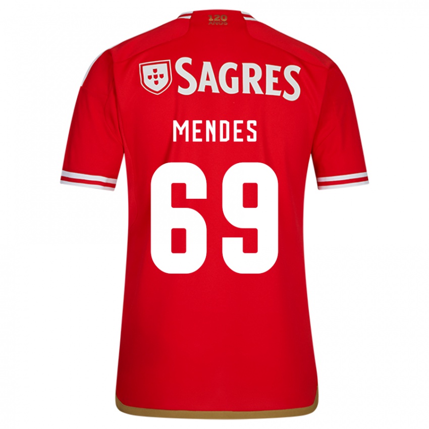 Niño Camiseta Vladimir Mendes #69 Rojo 1ª Equipación 2023/24 La Camisa Perú