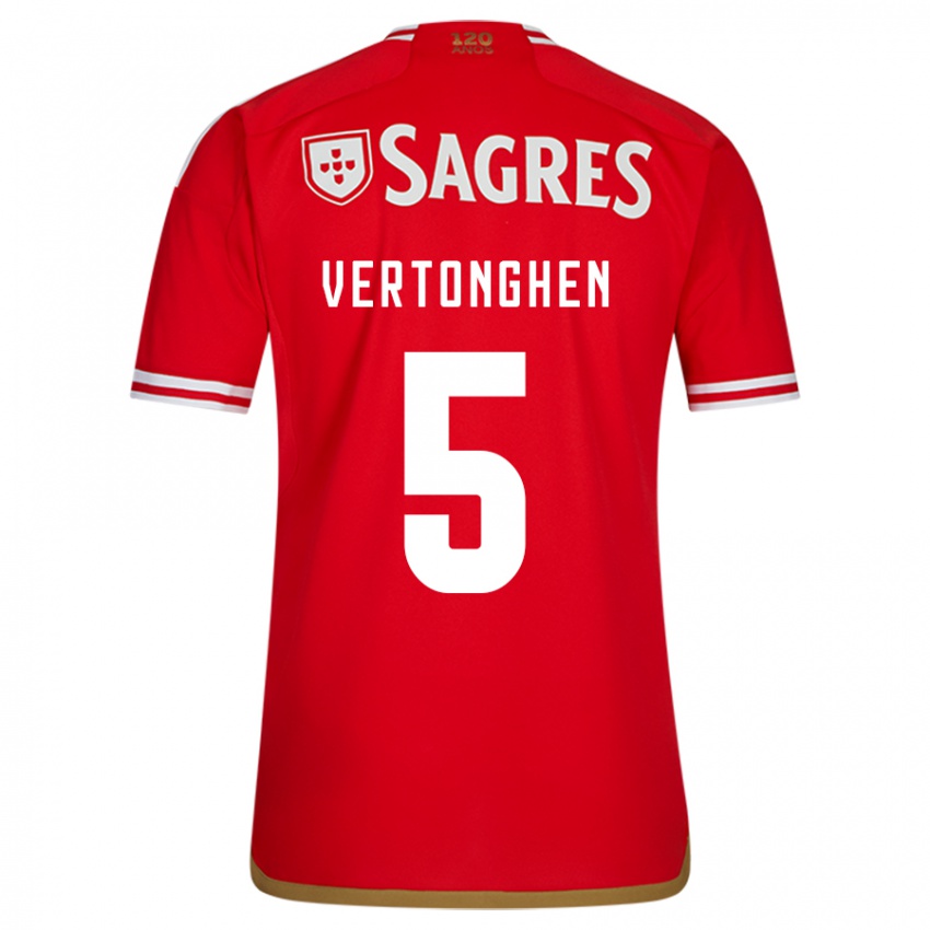 Niño Camiseta Jan Vertonghen #5 Rojo 1ª Equipación 2023/24 La Camisa Perú