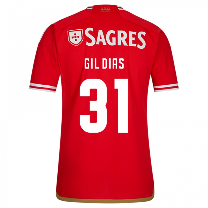 Niño Camiseta Gil Dias #31 Rojo 1ª Equipación 2023/24 La Camisa Perú