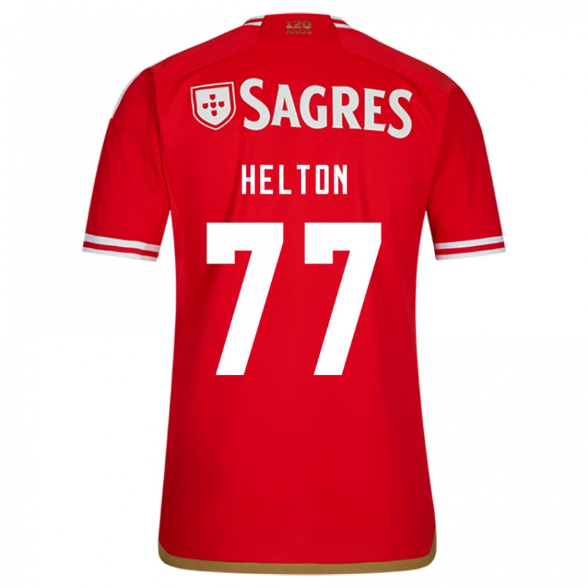 Niño Camiseta Helton Leite #77 Rojo 1ª Equipación 2023/24 La Camisa Perú