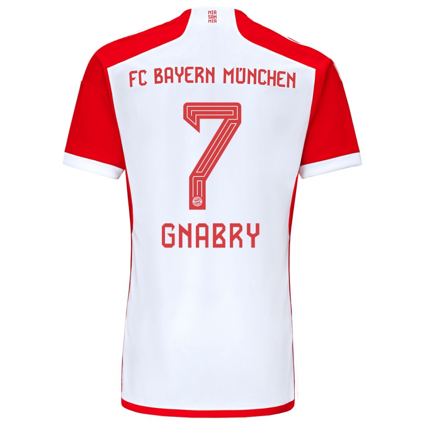 Niño Camiseta Serge Gnabry #7 Rojo Blanco 1ª Equipación 2023/24 La Camisa Perú