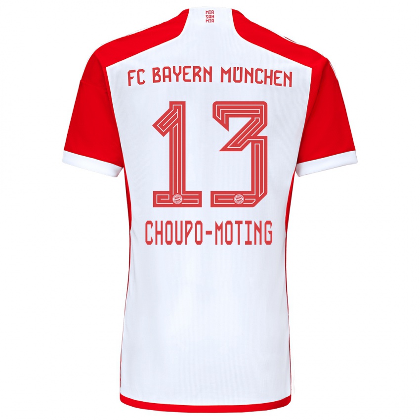 Niño Camiseta Eric Maxim Choupo-Moting #13 Rojo Blanco 1ª Equipación 2023/24 La Camisa Perú