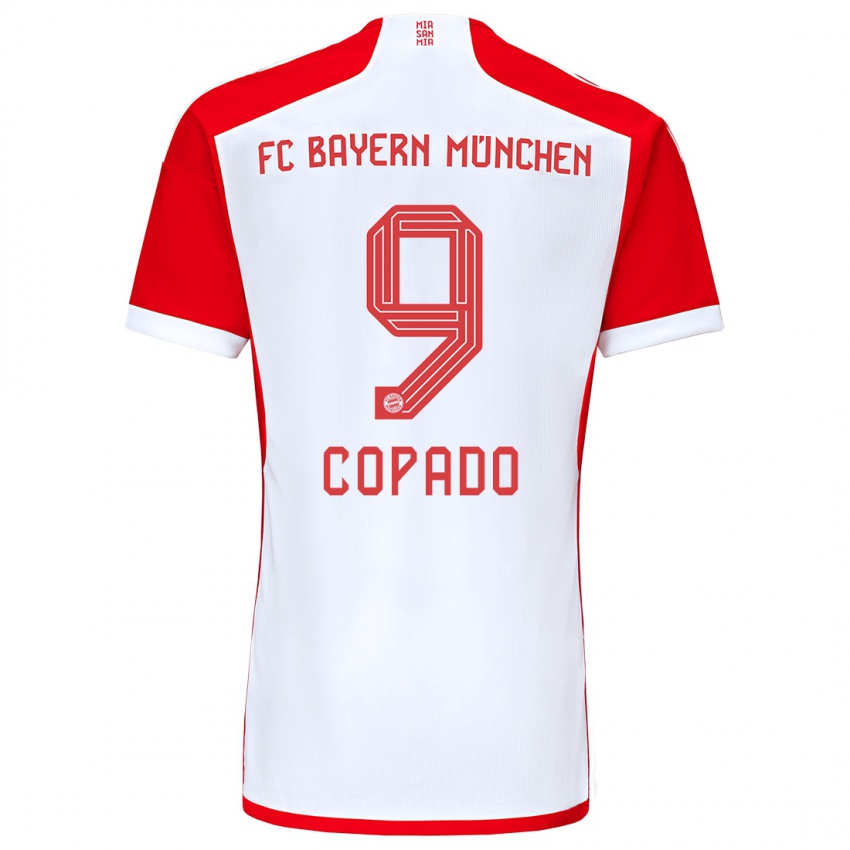 Niño Camiseta Lucas Copado #9 Rojo Blanco 1ª Equipación 2023/24 La Camisa Perú