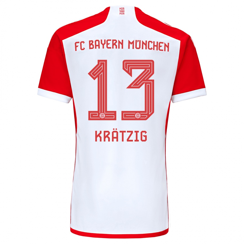 Niño Camiseta Frans Krätzig #13 Rojo Blanco 1ª Equipación 2023/24 La Camisa Perú