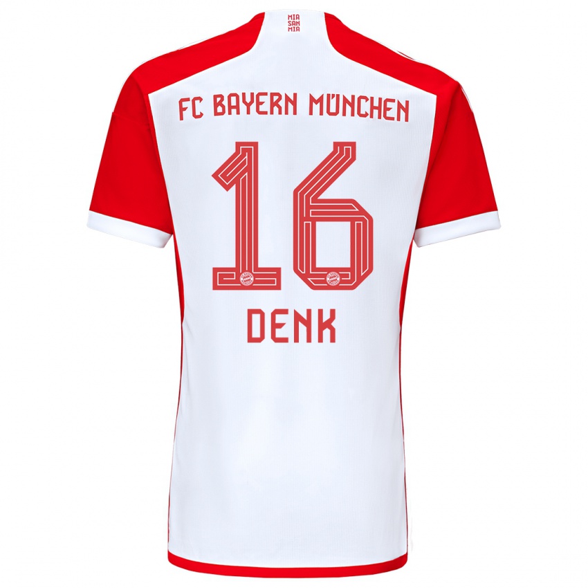 Niño Camiseta Luca Denk #16 Rojo Blanco 1ª Equipación 2023/24 La Camisa Perú