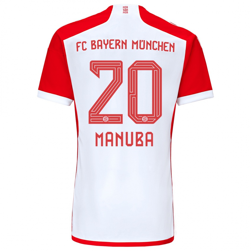 Niño Camiseta Vincent Manuba #20 Rojo Blanco 1ª Equipación 2023/24 La Camisa Perú