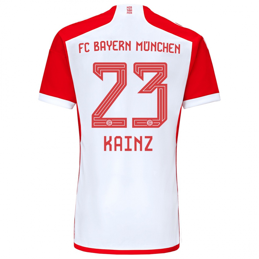 Niño Camiseta Manuel Kainz #23 Rojo Blanco 1ª Equipación 2023/24 La Camisa Perú