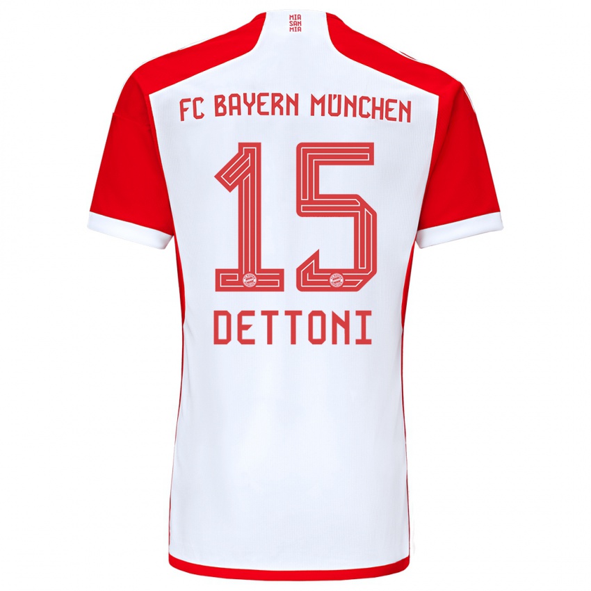 Niño Camiseta Grayson Dettoni #15 Rojo Blanco 1ª Equipación 2023/24 La Camisa Perú