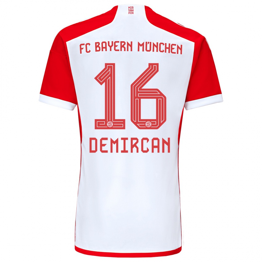 Niño Camiseta Emirhan Demircan #16 Rojo Blanco 1ª Equipación 2023/24 La Camisa Perú