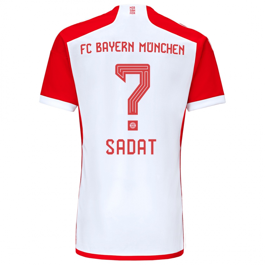 Niño Camiseta Mudaser Sadat #0 Rojo Blanco 1ª Equipación 2023/24 La Camisa Perú