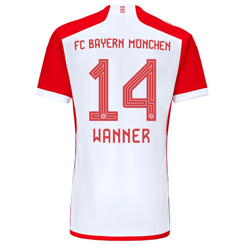 Niño Camiseta Paul Wanner #14 Rojo Blanco 1ª Equipación 2023/24 La Camisa Perú