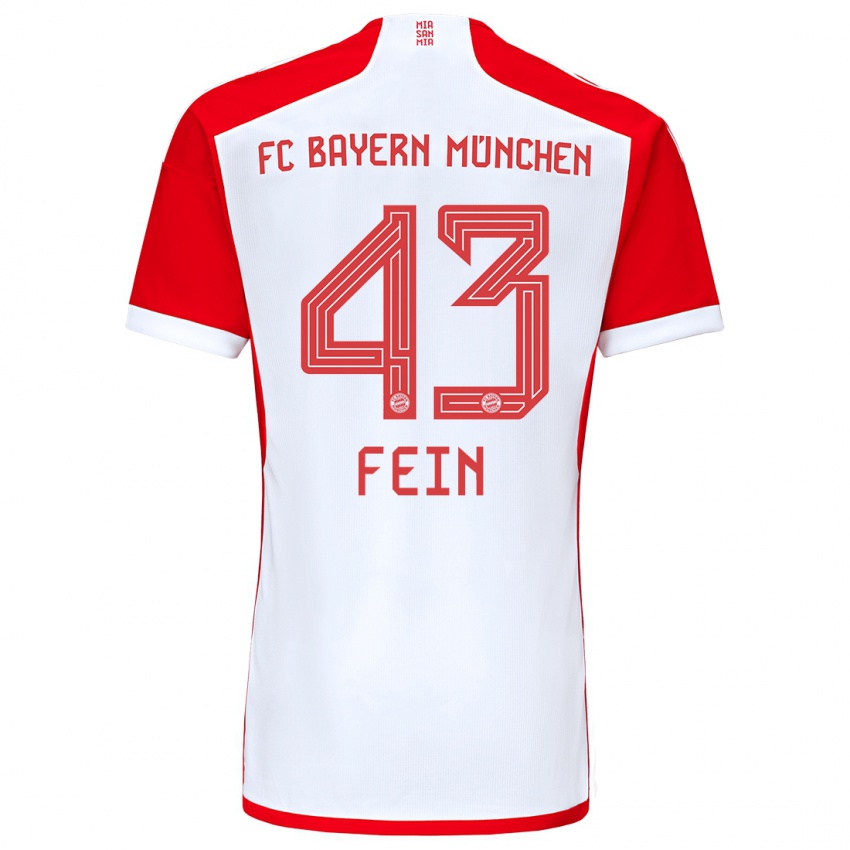 Niño Camiseta Adrian Fein #43 Rojo Blanco 1ª Equipación 2023/24 La Camisa Perú