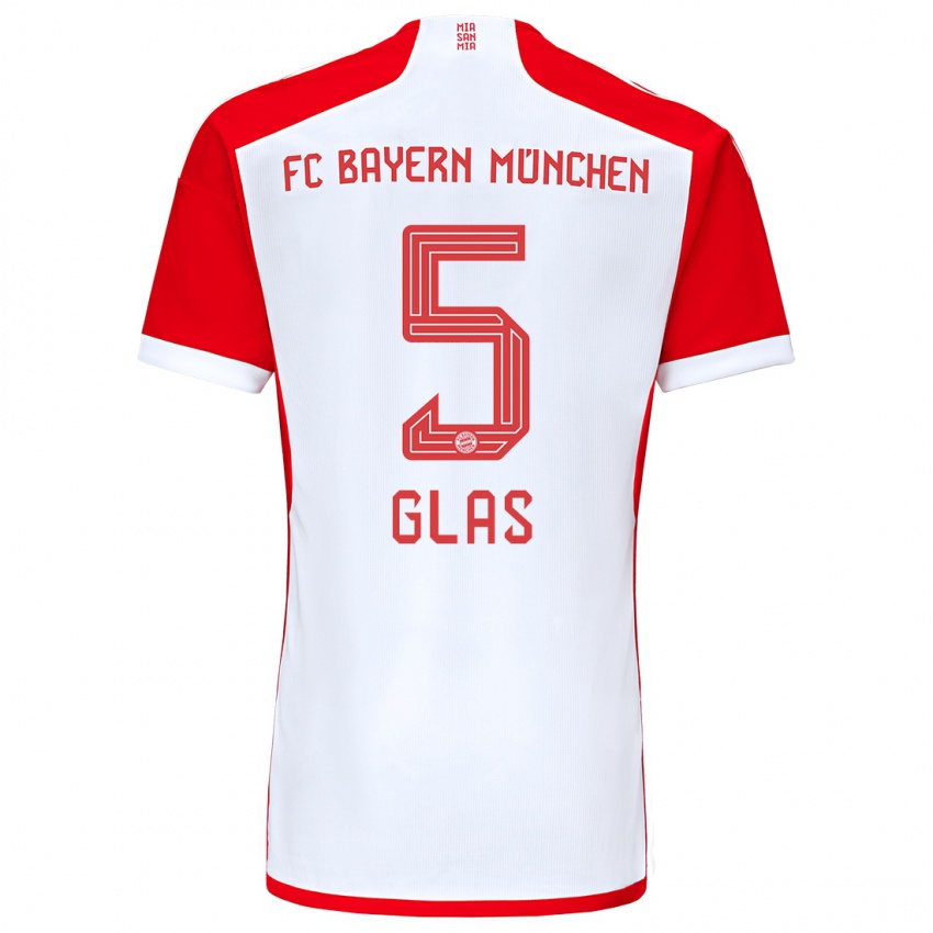 Niño Camiseta Hanna Glas #5 Rojo Blanco 1ª Equipación 2023/24 La Camisa Perú