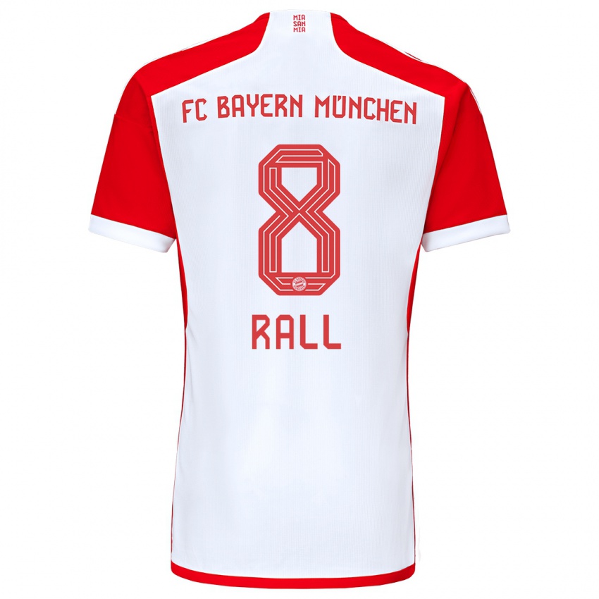 Niño Camiseta Maximiliane Rall #8 Rojo Blanco 1ª Equipación 2023/24 La Camisa Perú