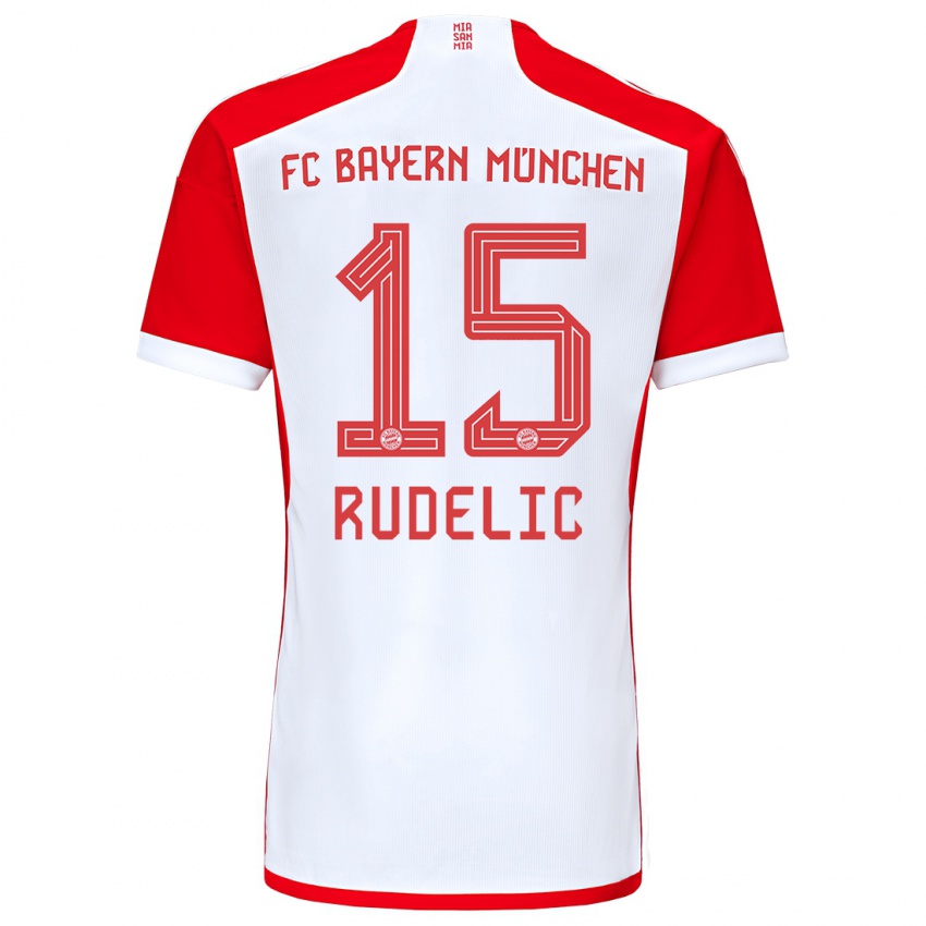 Niño Camiseta Ivana Rudelic #15 Rojo Blanco 1ª Equipación 2023/24 La Camisa Perú