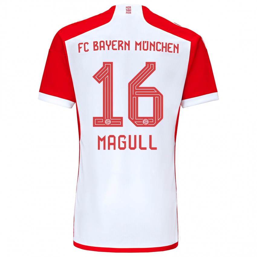 Niño Camiseta Lina Magull #16 Rojo Blanco 1ª Equipación 2023/24 La Camisa Perú