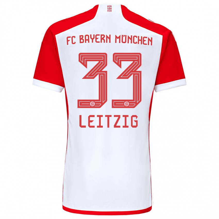 Niño Camiseta Janina Leitzig #33 Rojo Blanco 1ª Equipación 2023/24 La Camisa Perú