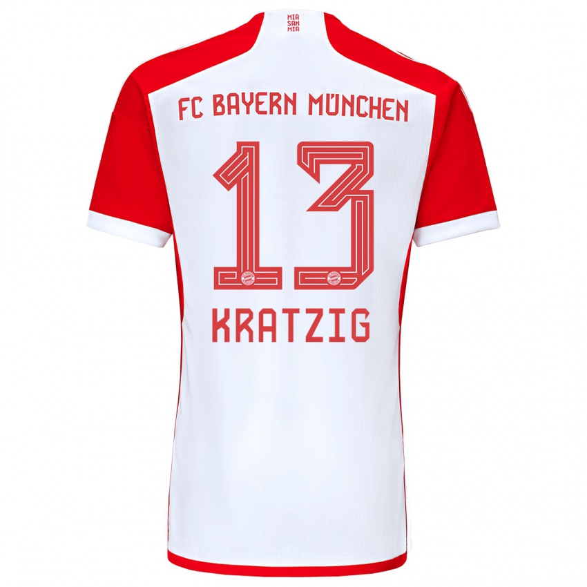 Niño Camiseta Frans Kratzig #13 Rojo Blanco 1ª Equipación 2023/24 La Camisa Perú