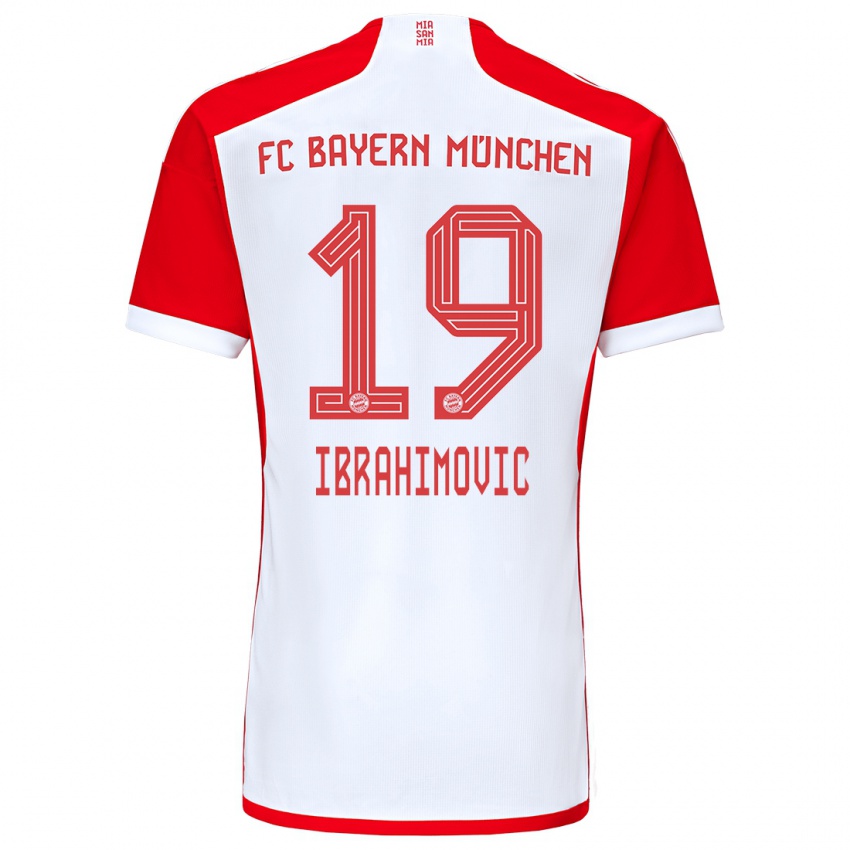 Niño Camiseta Arijon Ibrahimovic #19 Rojo Blanco 1ª Equipación 2023/24 La Camisa Perú