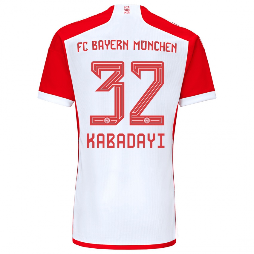 Niño Camiseta Yusuf Kabadayi #32 Rojo Blanco 1ª Equipación 2023/24 La Camisa Perú