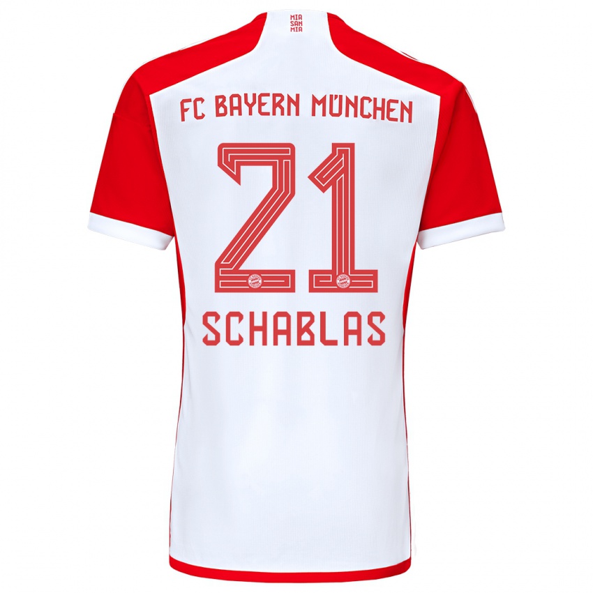 Niño Camiseta Matteo Schablas #21 Rojo Blanco 1ª Equipación 2023/24 La Camisa Perú