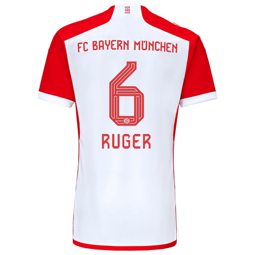 Niño Camiseta Kurt Ruger #6 Rojo Blanco 1ª Equipación 2023/24 La Camisa Perú