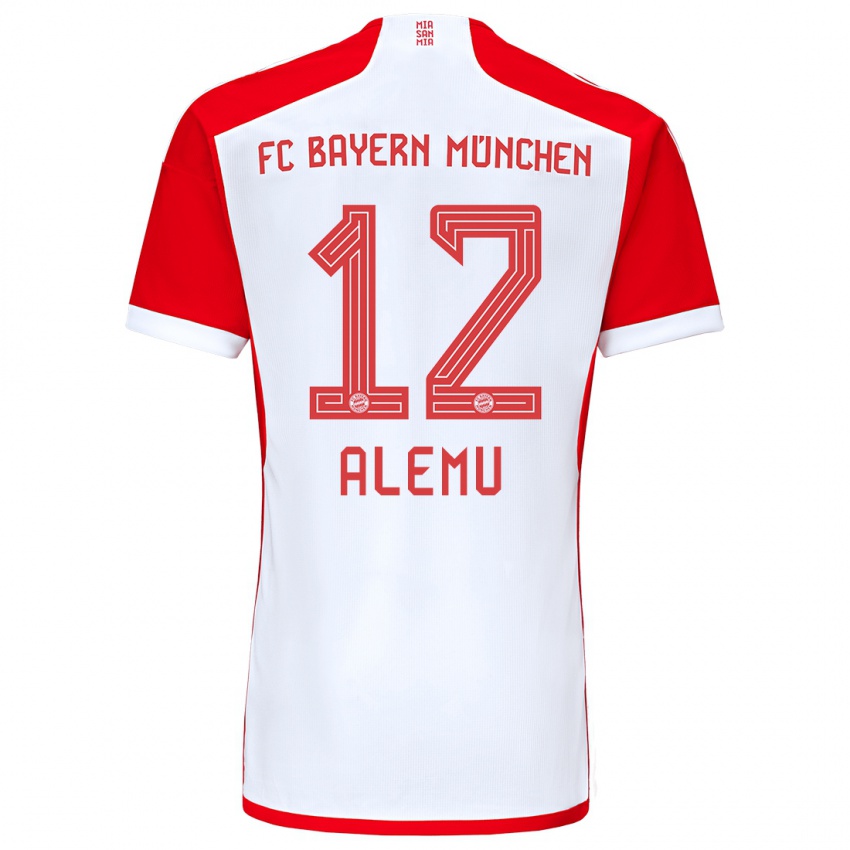 Niño Camiseta Liul Alemu #12 Rojo Blanco 1ª Equipación 2023/24 La Camisa Perú