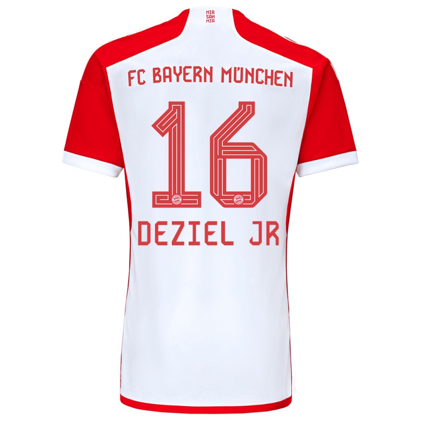 Niño Camiseta Robert Deziel Jr #16 Rojo Blanco 1ª Equipación 2023/24 La Camisa Perú