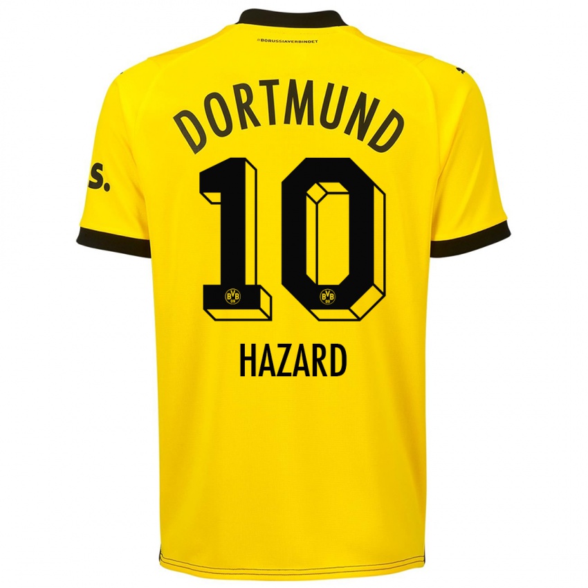 Niño Camiseta Thorgan Hazard #10 Amarillo 1ª Equipación 2023/24 La Camisa Perú