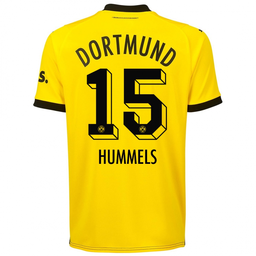 Niño Camiseta Mats Hummels #15 Amarillo 1ª Equipación 2023/24 La Camisa Perú