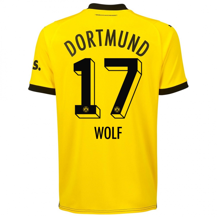 Niño Camiseta Marius Wolf #17 Amarillo 1ª Equipación 2023/24 La Camisa Perú