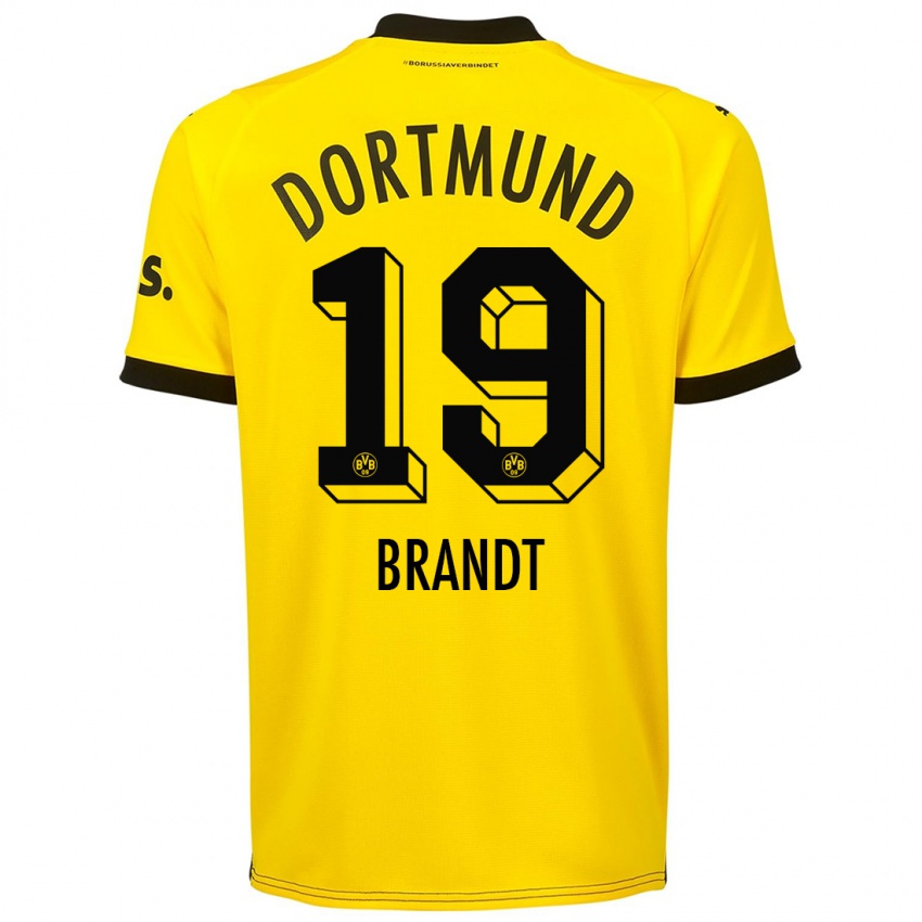 Niño Camiseta Julian Brandt #19 Amarillo 1ª Equipación 2023/24 La Camisa Perú