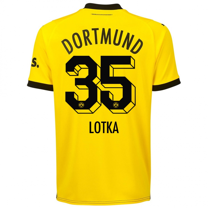 Niño Camiseta Marcel Lotka #35 Amarillo 1ª Equipación 2023/24 La Camisa Perú