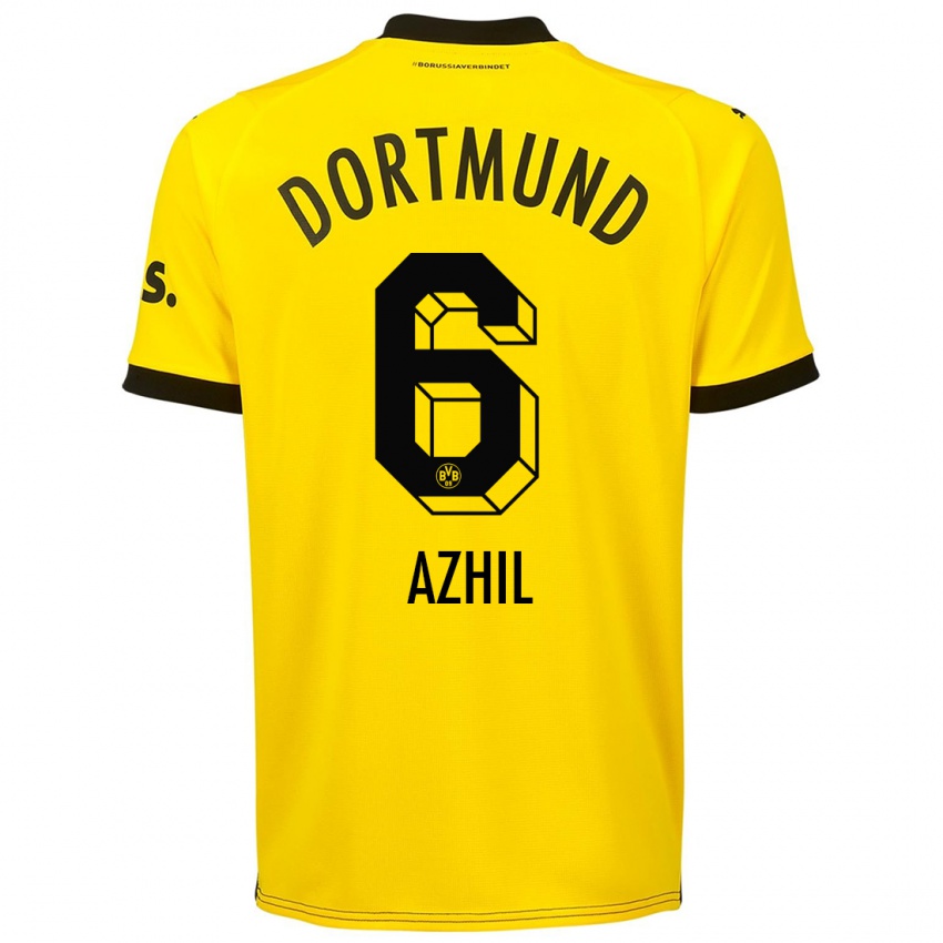 Niño Camiseta Ayman Azhil #6 Amarillo 1ª Equipación 2023/24 La Camisa Perú