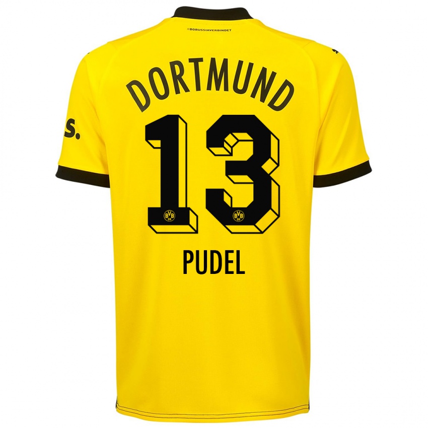 Niño Camiseta Bjarne Pudel #13 Amarillo 1ª Equipación 2023/24 La Camisa Perú