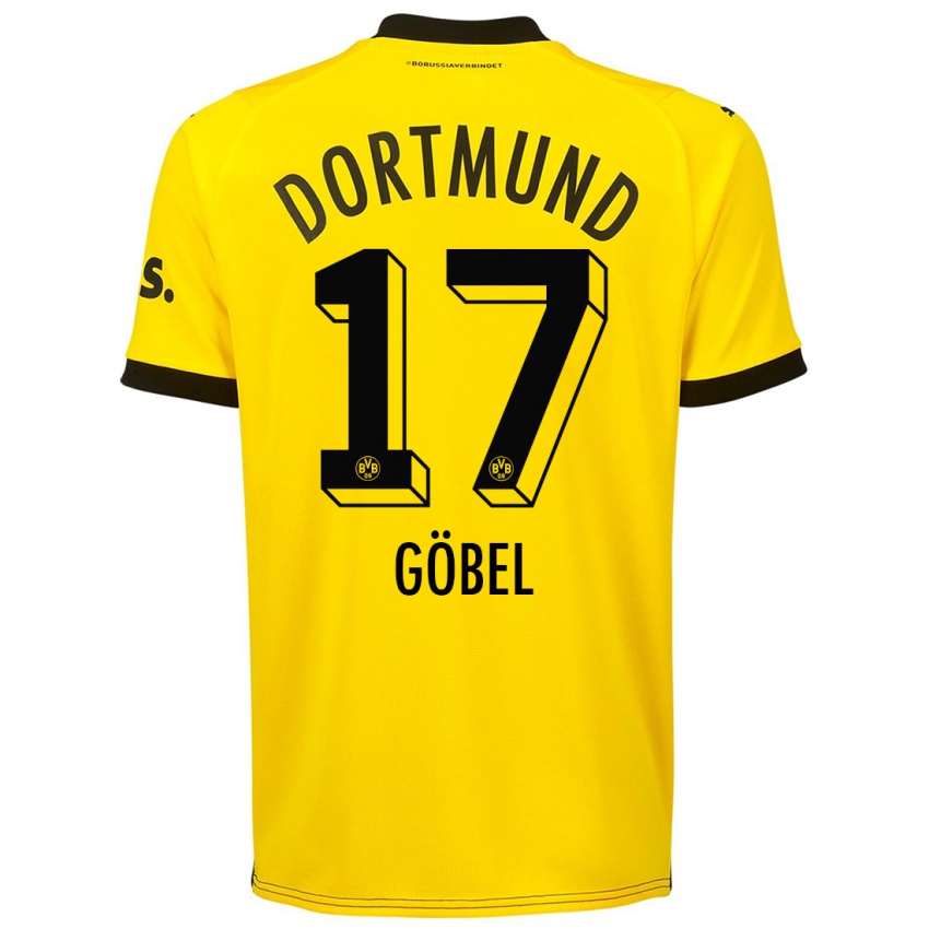 Niño Camiseta Patrick Göbel #17 Amarillo 1ª Equipación 2023/24 La Camisa Perú