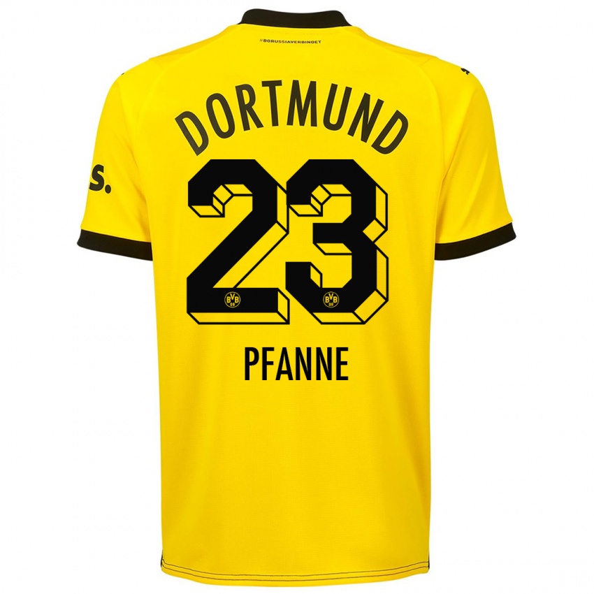 Niño Camiseta Franz Pfanne #23 Amarillo 1ª Equipación 2023/24 La Camisa Perú